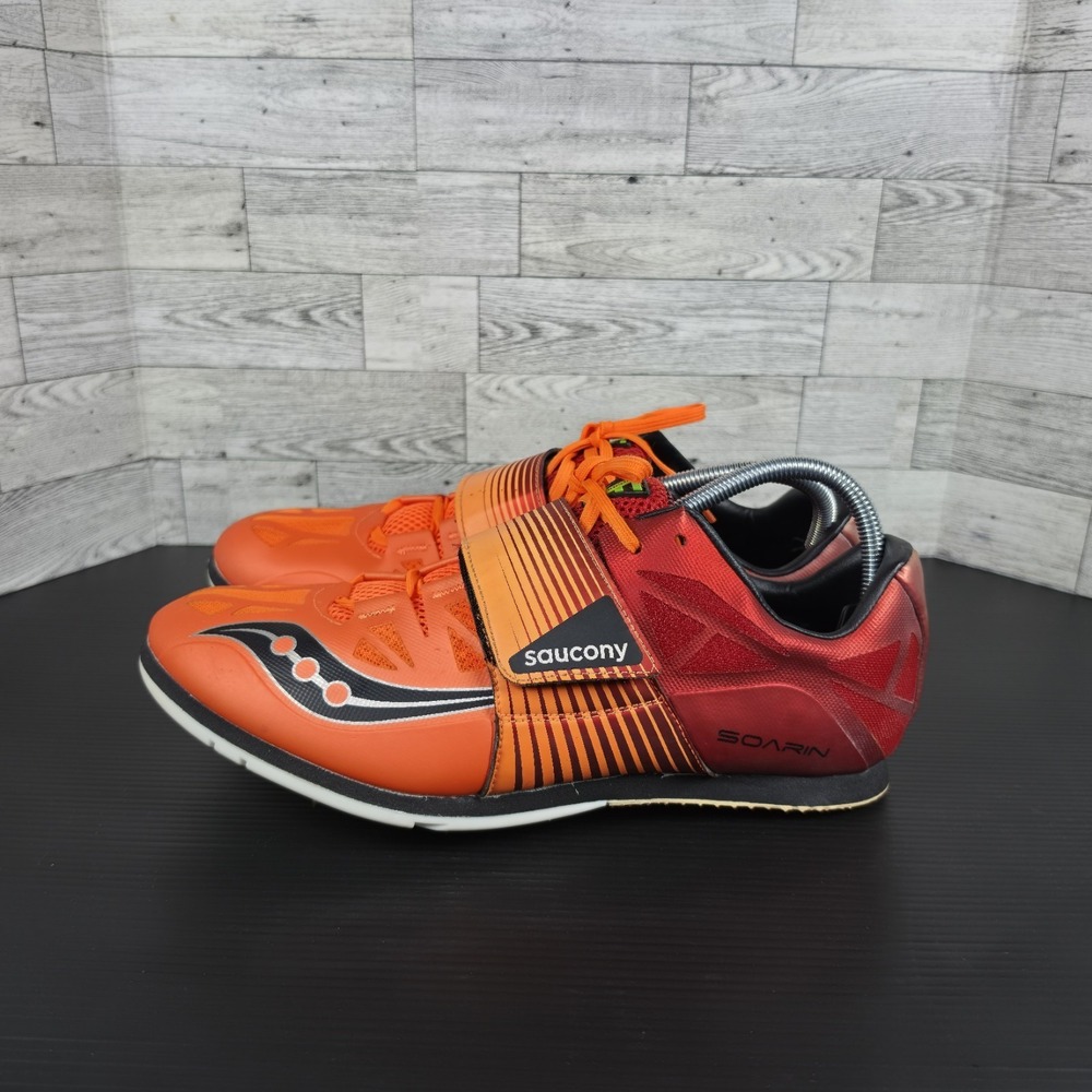 Saucony Soarin J2 track and field jumping spikes in ORANGE US‎ Men's Size 11.5